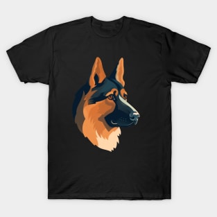 German Shepherd Minimal Style, Love Dogs T-Shirt